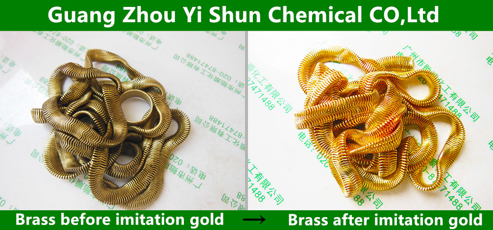 Chromium coating chemical imitation gold agentChrome-plated surface imitation gold  Metal imitation gold agent Chrome plating special chemical imitation gold agent