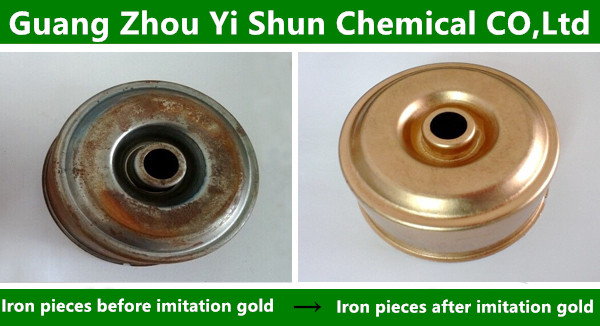 Steel imitation gold liquid The gold coloring agent  Metal imitation gold agent Imitated golden liquid for the steel layer surface    Iron surface treatment